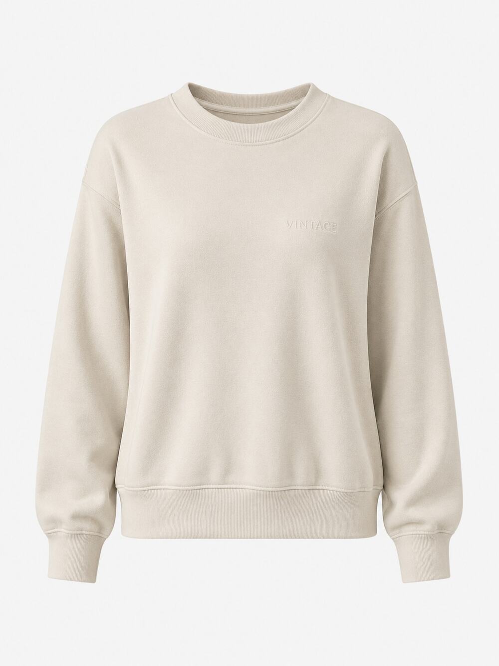 Rare gamma. Not A Label Crewneck Sweatshirt L Cream Made USA 100% Cotton